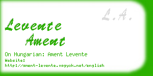 levente ament business card